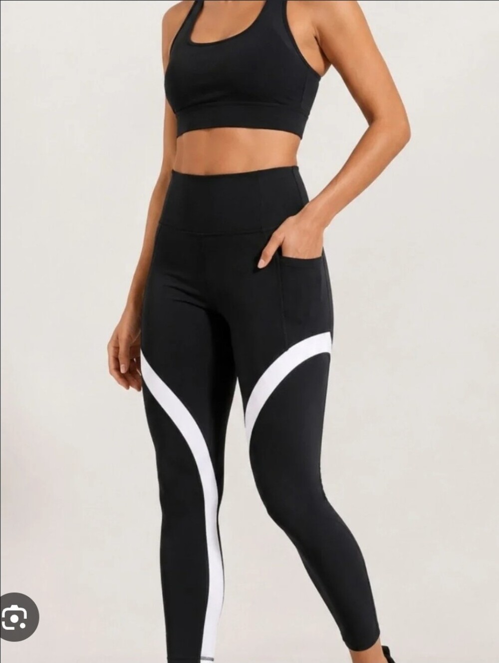 Athleta Salutation Stash Colorblock Stripe 7/8 Leggings